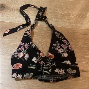 Floral halter bralette